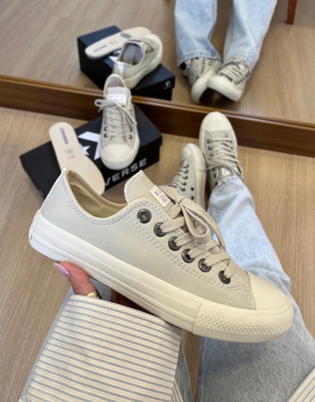 Tênis All Star Couro - Gelo